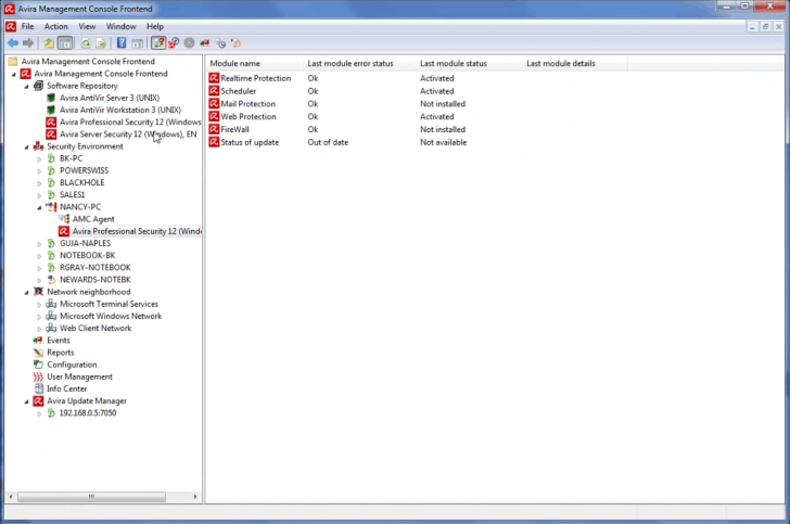 โปรแกรมจัดการโปรแกรมแอนตี้ไวรัส Management Console Server