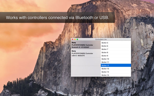 Controllers Lite (โปรแกรม Controllers Lite เช็คปุ่มจอย คอนโทรลเลอร์ บน Mac) : 