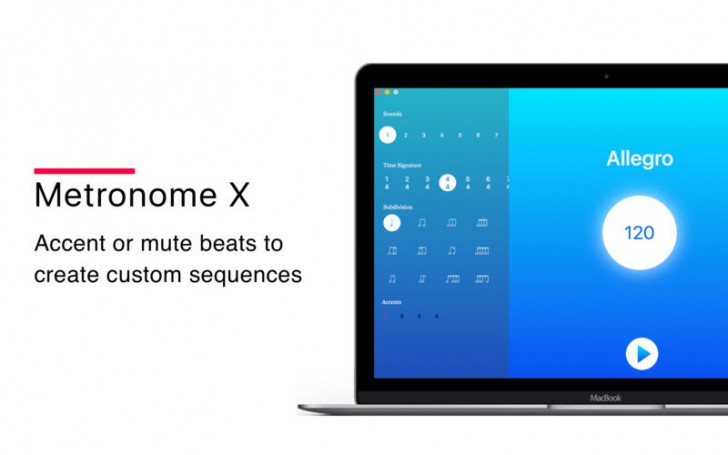 Metronome X (โปรแกรม Metronome X เคาะจังหวะ นับจังหวะดนตรี บน Mac) : 