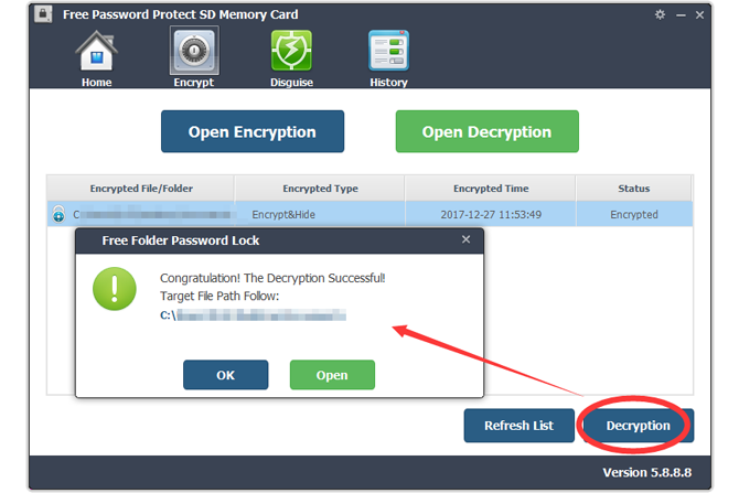 Free Password Protect SD Memory Card (โปรแกรม ล็อกไฟล์ใน Memory-Card SD-Card ฟรี) : 
