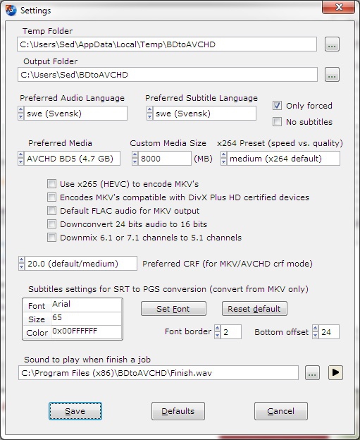 โปรแกรมแปลงไฟล์จากแผ่น Blu-Ray เป็น AVCHD