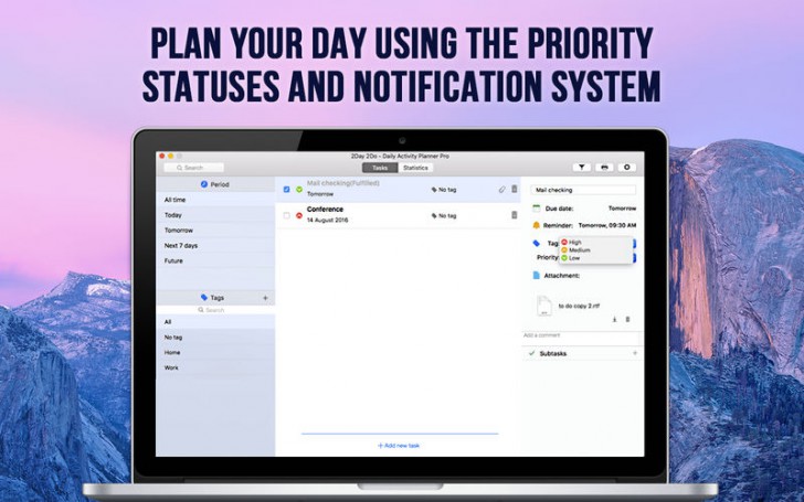 2Day 2Do (โปรแกรม 2Day 2Do กำหนดตารางที่ต้องทำในแต่ละวัน บน Mac) : 