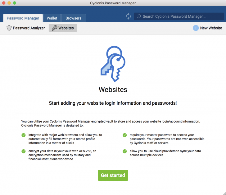 Cyclonis Password Manager (โปรแกรม จัดการรหัสผ่าน ช่วยจำรหัสผ่าน บน Windows และ macOS ฟรี) : 