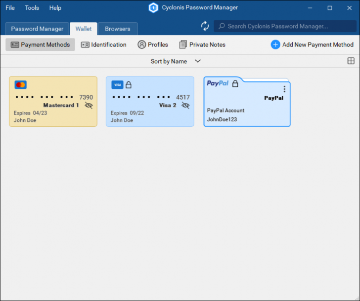 Cyclonis Password Manager (โปรแกรม จัดการรหัสผ่าน ช่วยจำรหัสผ่าน บน Windows และ macOS ฟรี) : 