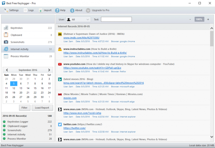 โปรแกรมเก็บประวัติการใช้งานคอมพิวเตอร์ Best Free Keylogger