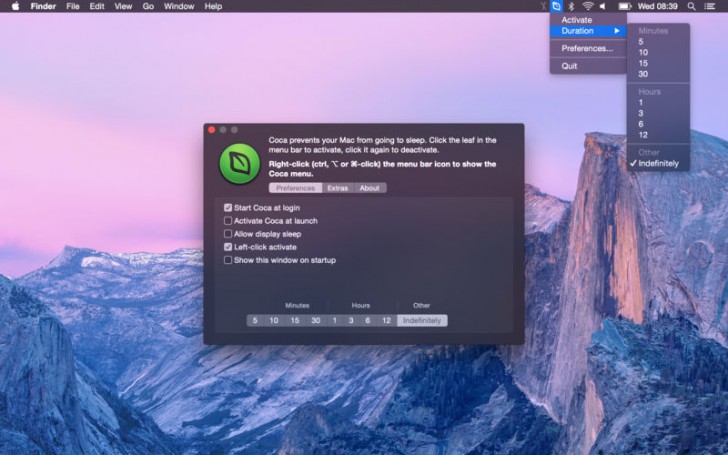 Coca (โปรแกรม Coca ป้องกัน Mac ปิดเครื่องเอง ไม่ให้เครื่องดับ) : 