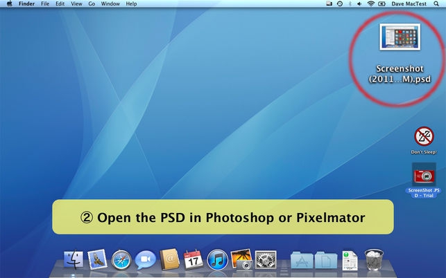 ScreenShot PSD (โปรแกรม ScreenShot PSD บันทึกหน้าจอ หน้าต่างแยก บน Mac) : 