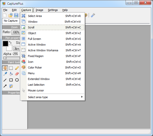 โปรแกรมจับภาพหน้าจอ CapturePlus
