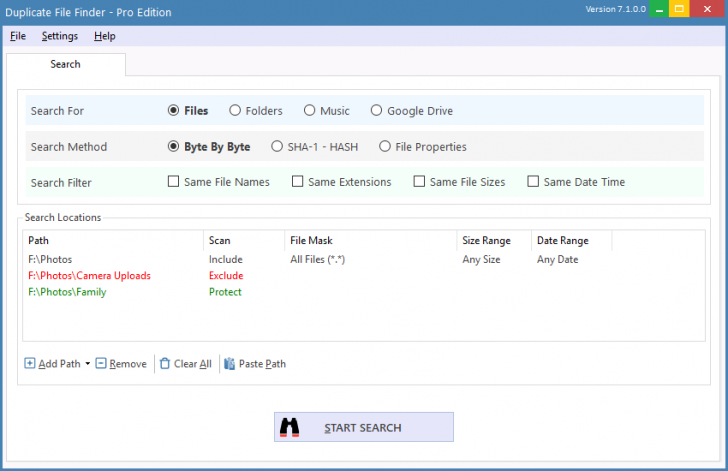 โปรแกรมค้นหาไฟล์ซ้ำ Duplicate File Finder