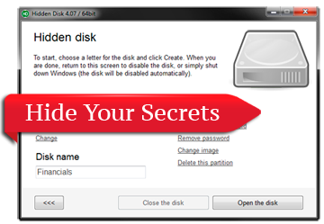 โปรแกรมซ่อนไฟล์ Hidden Disk