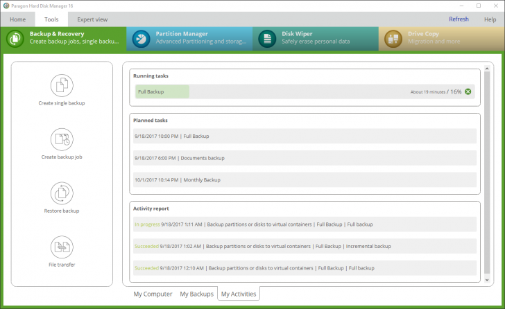 โปรแกรมจัดการฮาร์ดดิสก์ Paragon Hard Disk Manager