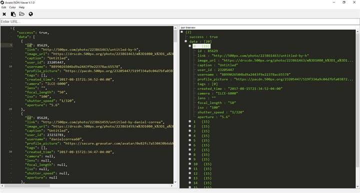 โปรแกรมเปิดไฟล์เจสัน Awara JSON Viewer