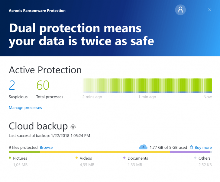 โปรแกรม ป้องกันมัลแวร์เรียกค่าไถ่ Acronis Ransomware Protection