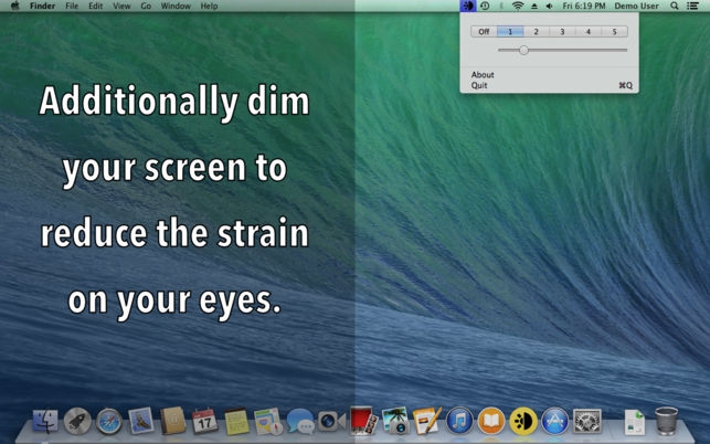 โปรแกรมลดแสงหน้าจอ EasyOnTheEyes โปรแกรมลดแสงหน้าจอ EasyOnTheEyes