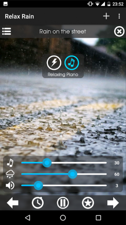 App เสียงฝนตกคลายเครียด Relax Rain Sounds