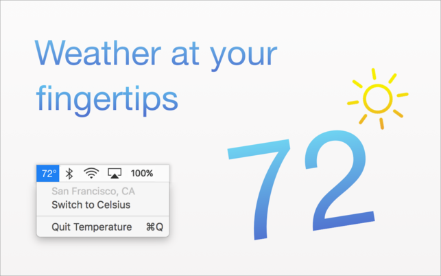 โปรแกรมแสดงอุณหภูมิผ่านเมนูบาร์ Tiny Temp