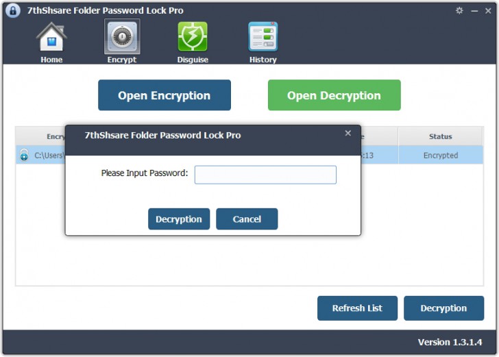 โปรแกรมล็อกโฟลเดอร์ 7thShare Folder Password Lock