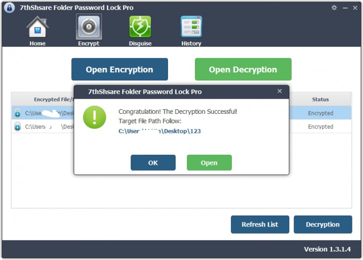 7thShare Folder Password Lock (โปรแกรม ล็อกโฟลเดอร์ บน PC) : 