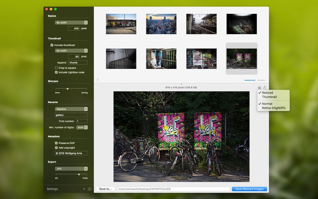 Super Resize (โปรแกรม Super Resize ย่อขนาดรูป สำหรับมืออาชีพ บน Mac) : 