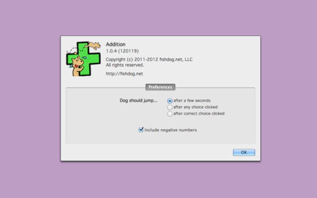 Addition (โปรแกรม Addition สอนบวกเลข คิดเลข สำหรับเด็ก บน Mac) : 