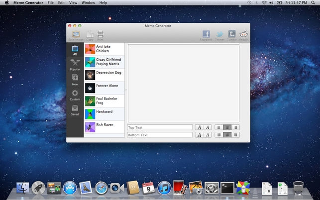 Meme Generator (โปรแกรม Meme Generator สร้างมีม คำบรรยายตามกระแส บน Mac) : 