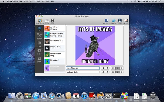 Meme Generator (โปรแกรม Meme Generator สร้างมีม คำบรรยายตามกระแส บน Mac) : 