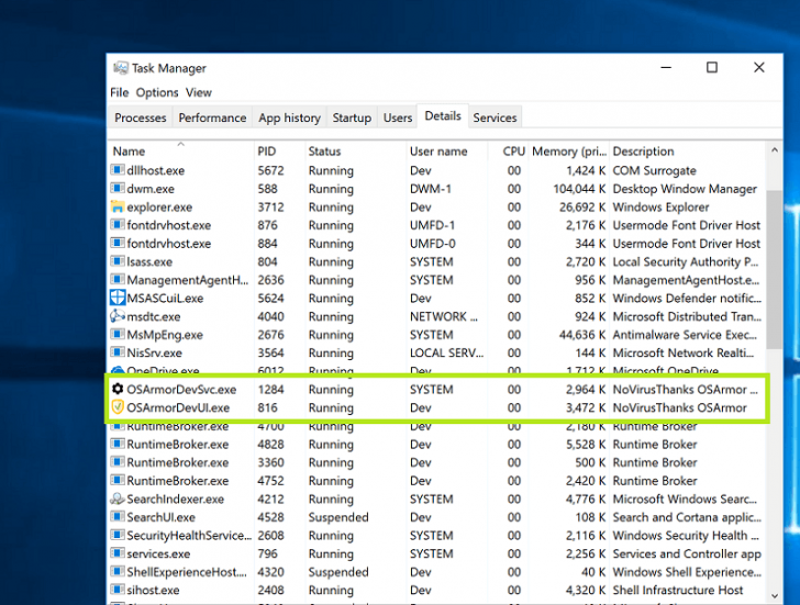 โปรแกรมสแกนไวรัส OSArmor โปรแกรมสแกนไวรัส OSArmor
