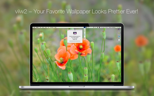 viiw (โปรแกรม viiw ขยับภาพหน้าจอ รู้สึกถึงมิติของภาพพื้นหลัง สำหรับ Mac) : 