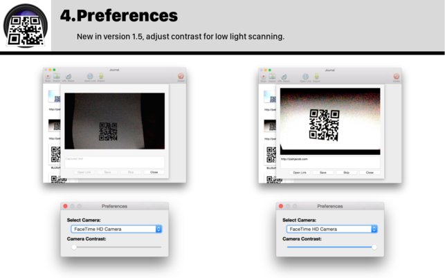 QR Journal (โปรแกรม QR Journal สแกนโค้ด QR Codes ผ่านกล้อง Mac) : 