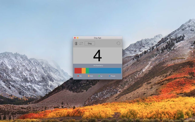 โปรแกรมเปรียบเทียบอายุคนกับสัตว์เลี้ยง Animal Age