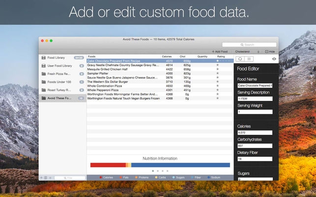 BeFit Lite (โปรแกรม BeFit Lite เช็คแคลอรี่อาหาร ปริมาณสารอาหาร บน Mac ฟรี) : 