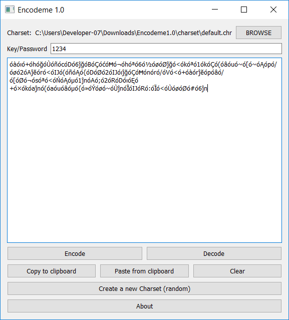 โปรแกรมเข้ารหัสข้อมูล ข้อความ Encodeme