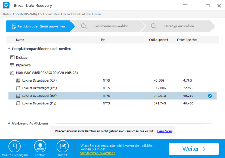 โปรแกรมกู้ข้อมูล Bitwar Data Recovery