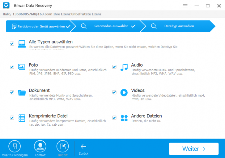 Bitwar Data Recovery (โปรแกรม Bitwar Data Recovery กู้ข้อมูล กู้ไฟล์ที่หายไป ใช้ฟรี) : 