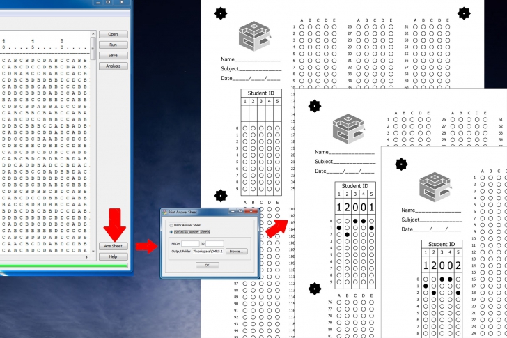 ACC Scanner-based OMR (โปรแกรม ACC Scanner-based OMR ตรวจข้อสอบจาก Scanner) : 