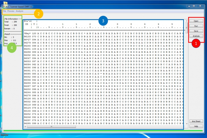 ACC Scanner-based OMR (โปรแกรม ACC Scanner-based OMR ตรวจข้อสอบจาก Scanner) : 