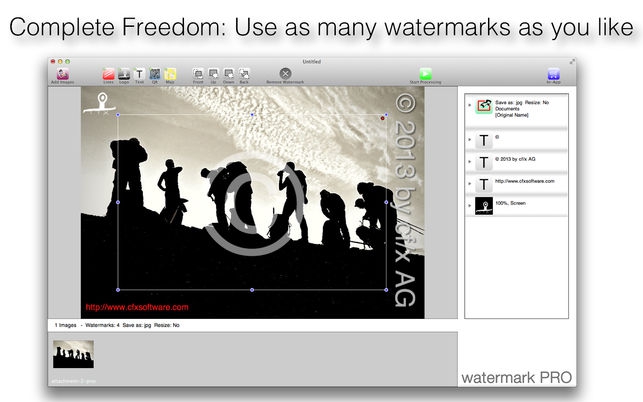 โปรแกรมใส่ลายน้ำโลโก้ watermark PRO 