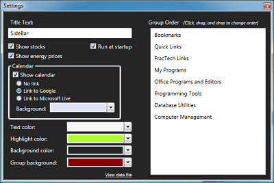 Sidebar (โปรแกรม Sidebar สร้างทางลัดสำหรับเรียกใช้โปรแกรม บน PC ฟรี) : 