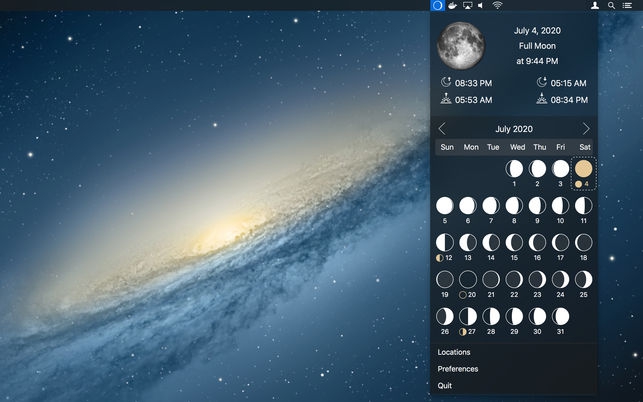 โปรแกรมเช็คดวงจันทร์ Moon Widget