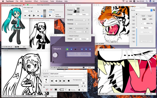 ToyViewer (โปรแกรม ToyViewer ดูภาพตัวอย่าง แต่งภาพหลากหลาย สำหรับ Mac) : 