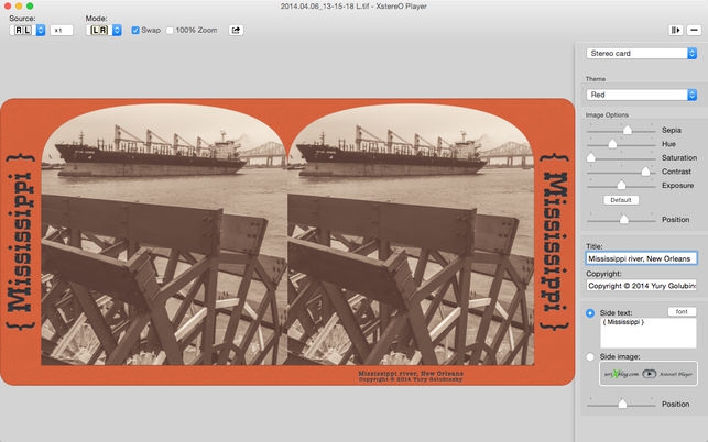โปรแกรมดูภาพสร้างภาพสามมิติ XstereO Player