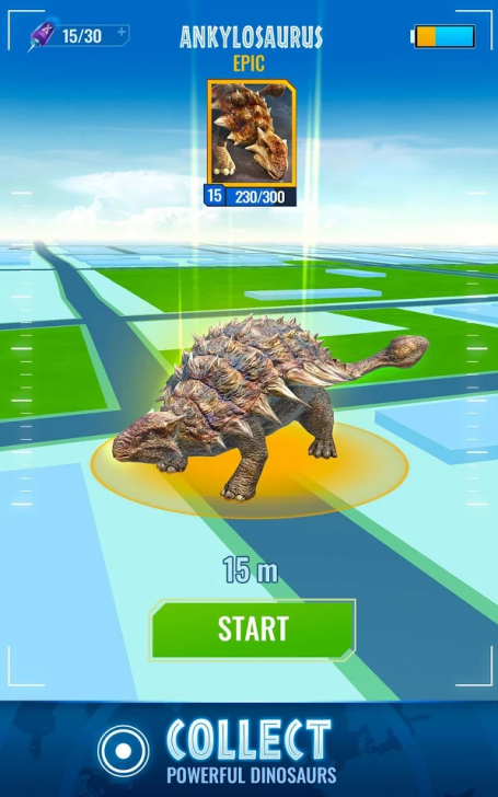App เกมส์ไล่จับไดโนเสาร์ Jurassic World Alive