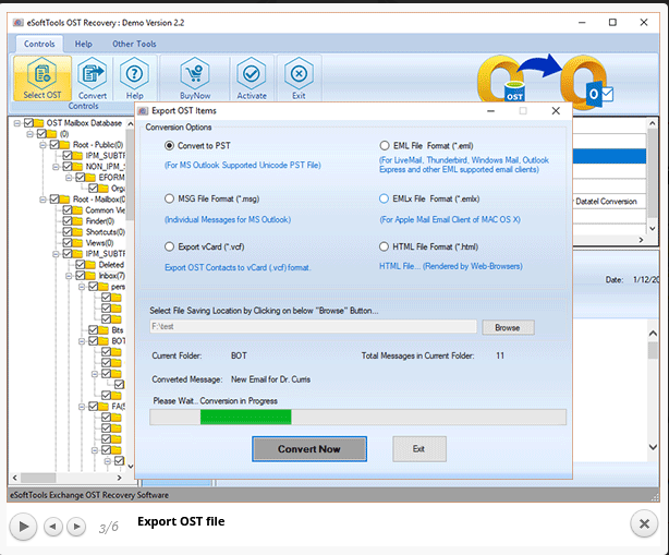 โปรแกรมแปลงไฟล์อีเมล eSoftTools OST Recovery โปรแกรมแปลงไฟล์อีเมล eSoftTools OST Recovery