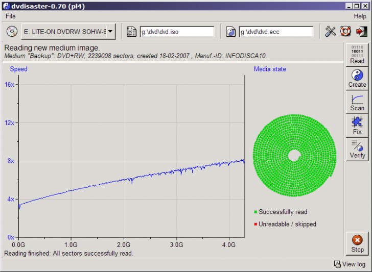 โปรแกรมเช็คแผ่น กู้ข้อมูลแผ่น CD DVD dvdisaster