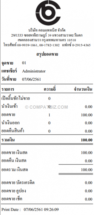Coffee Shop System (โปรแกรม Coffee Shop System บริหารงานร้านกาแฟ) : 