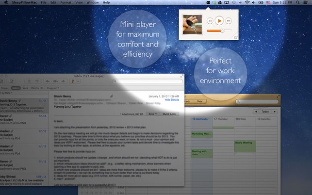 Sleep Pillow (โปรแกรม Sleep Pillow เปลี่ยนบรรยากาศ เหมาะแก่การนอนหลับ สำหรับ Mac) : 