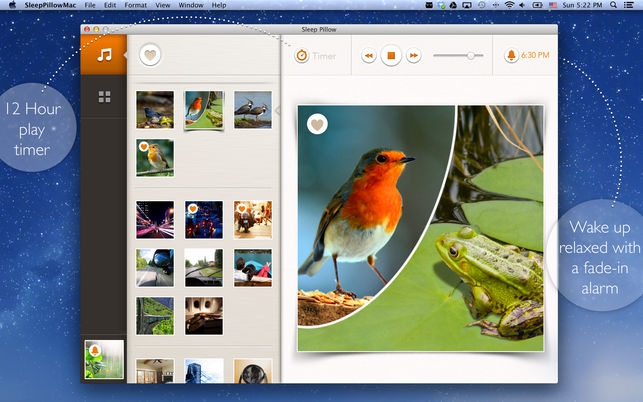 Sleep Pillow (โปรแกรม Sleep Pillow เปลี่ยนบรรยากาศ เหมาะแก่การนอนหลับ สำหรับ Mac)