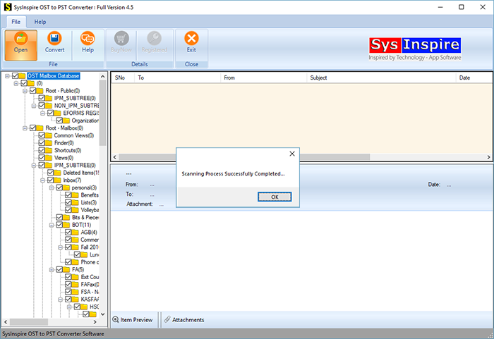 โปรแกรมดูแลจัดการไฟล์อีเมล SysInspire โปรแกรมดูแลจัดการไฟล์อีเมล SysInspire