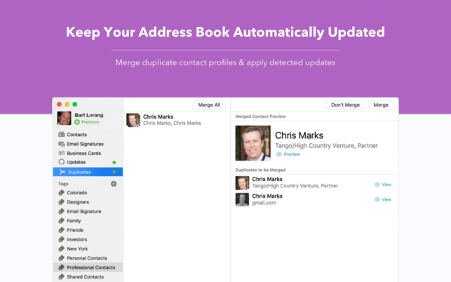 FullContact (โปรแกรม FullContact จัดการรายชื่อผู้ติดต่อ บน Mac) : 