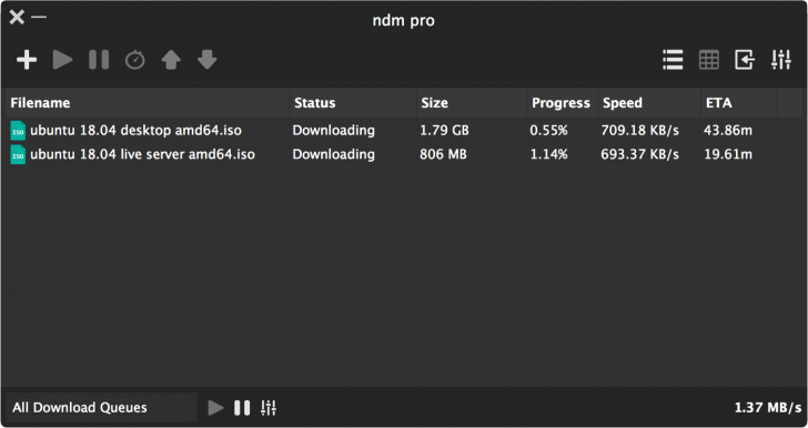 โปรแกรมช่วยดาวน์โหลด Ninja Download Manager
